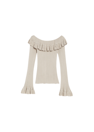 Jersey Top with Ruffles