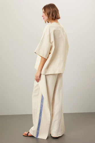 Blue Panel Pants – NETE.IN