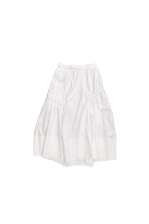 Shirred Nylon Paneled Skirt