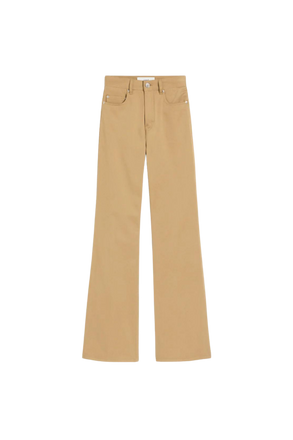 Flare Fit Trousers in Sand