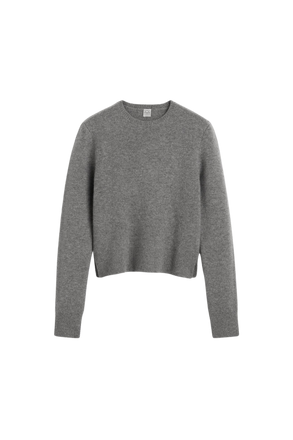 Cropped Crew-Neck Knit