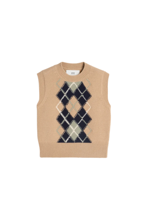 Argyle Sleeveless Sweater