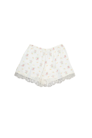 Satin Print Floral Shorts