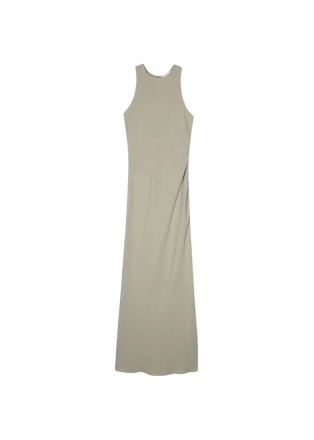 Long Dress with Bias Cut in Sage