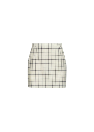 Checked Wool Mini Skirt