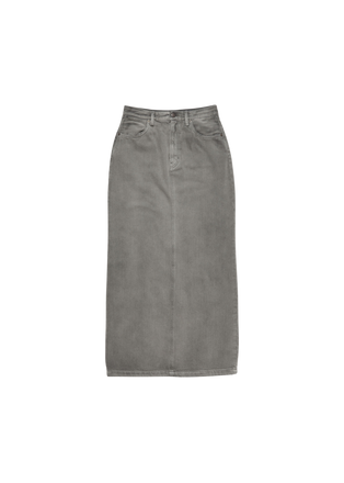 Denim Maxi Skirt in Anthracite Grey