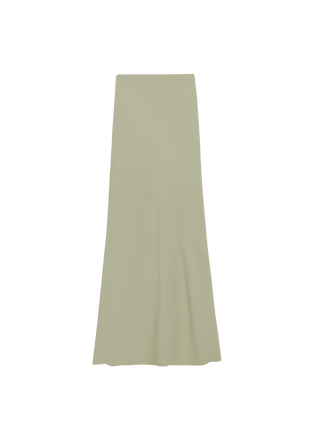 Long Skirt with Bias Cut in Sage