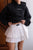 Upcycled Household Linen Pleated Skirt