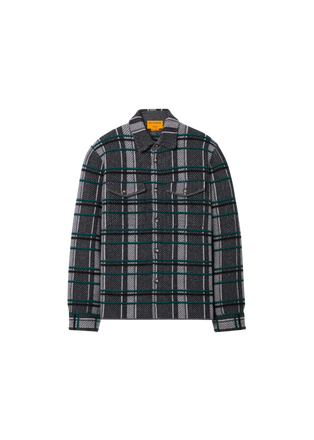 Plaid Work Shirt in Charcoal Combo