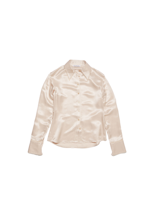 Silk Blend Button-Up Shirt