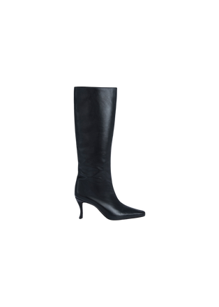 Stevie 42 Black Smooth Leather Boots