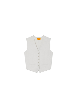 Tailored Vest in Cream