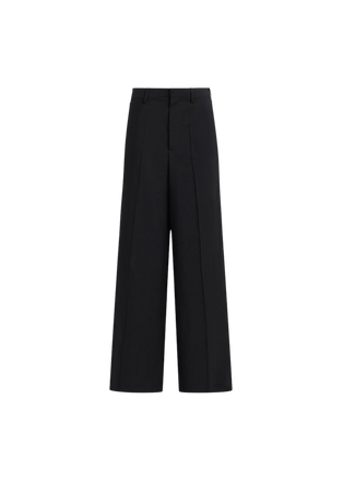 Tropical Wool Palazzo Trousers