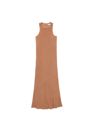 4 Ply Silk Bias Dress in Sunset Tan