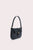 Miranda Black Semi Patent Leather Shoulder Bag