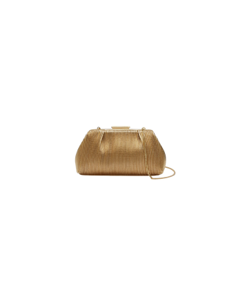 Mini Florence Embossed Leather Gold Metallic Bag
