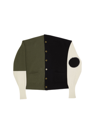 Color Block Buttoned Cardigan