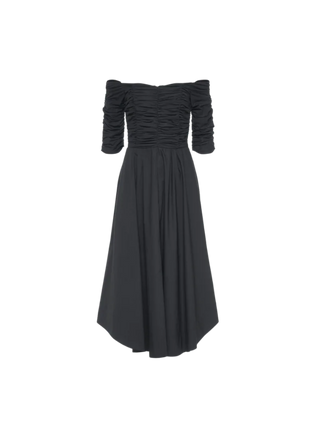 Poplin Power Dress in Black