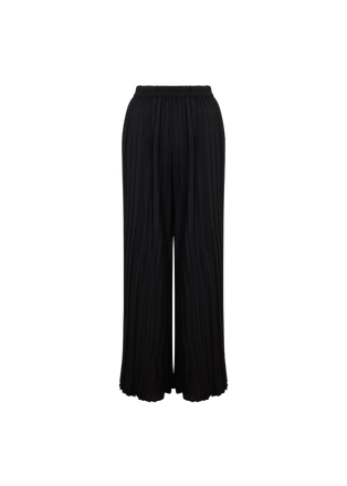 Savannah Plissé-Pleated Pant in Black