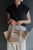 Midi New York Small Grain Taupe Leather Bag